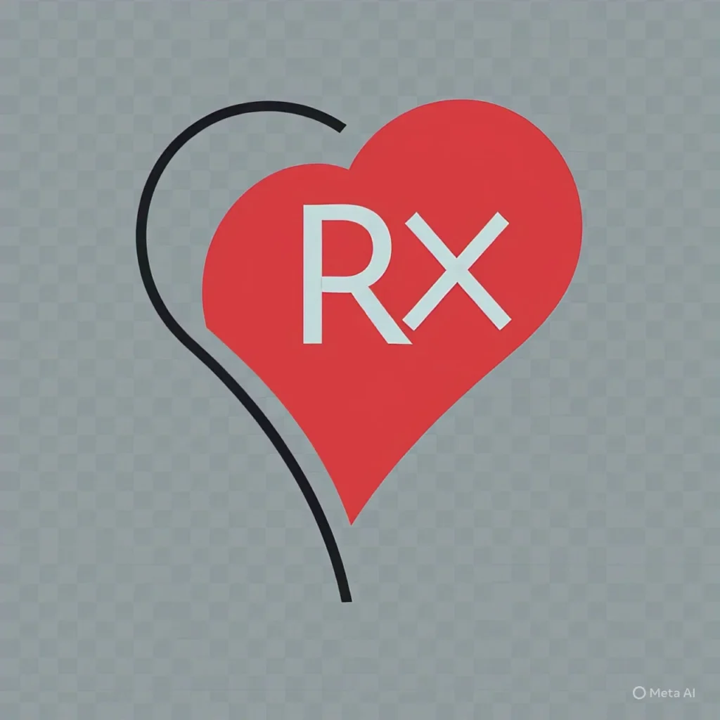 Welcome to KindnessRX Graphic icon symbolizing KindnessRX: a heart intertwined with an RX symbol