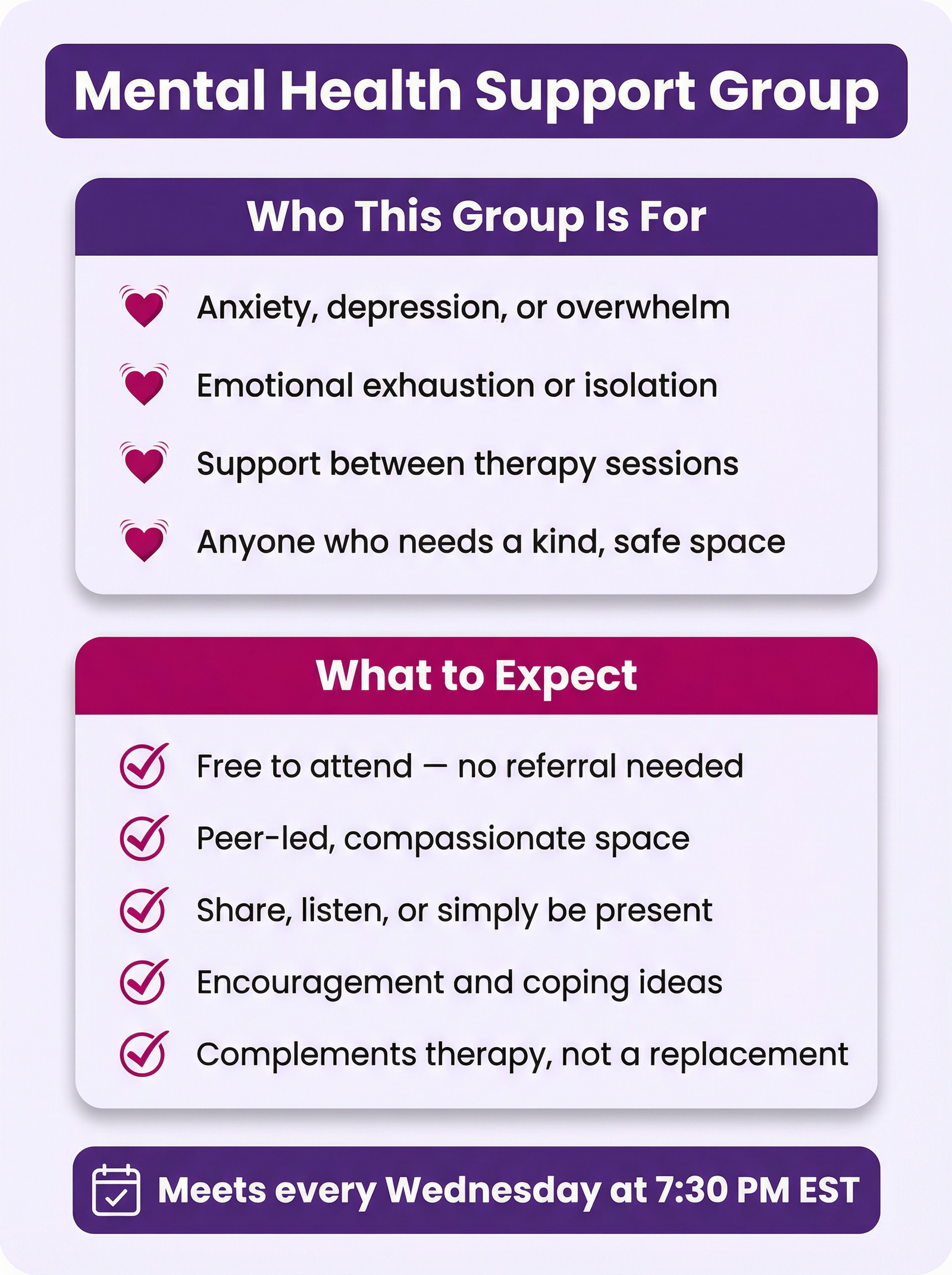 KindnessRX Mental Health Support Group - Who It’s For and What to Expect